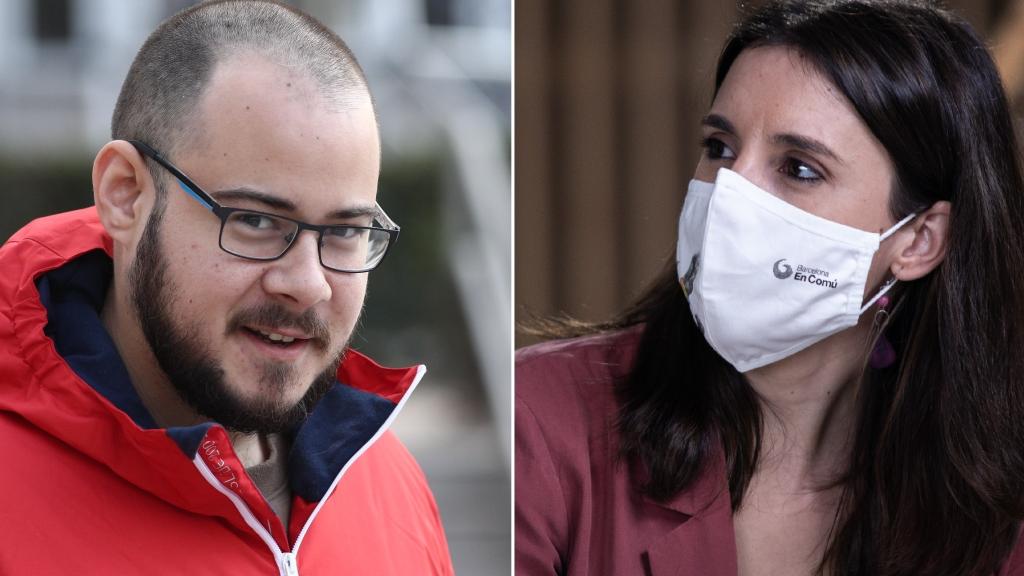 Pablo Hasèl e Irene Montero.