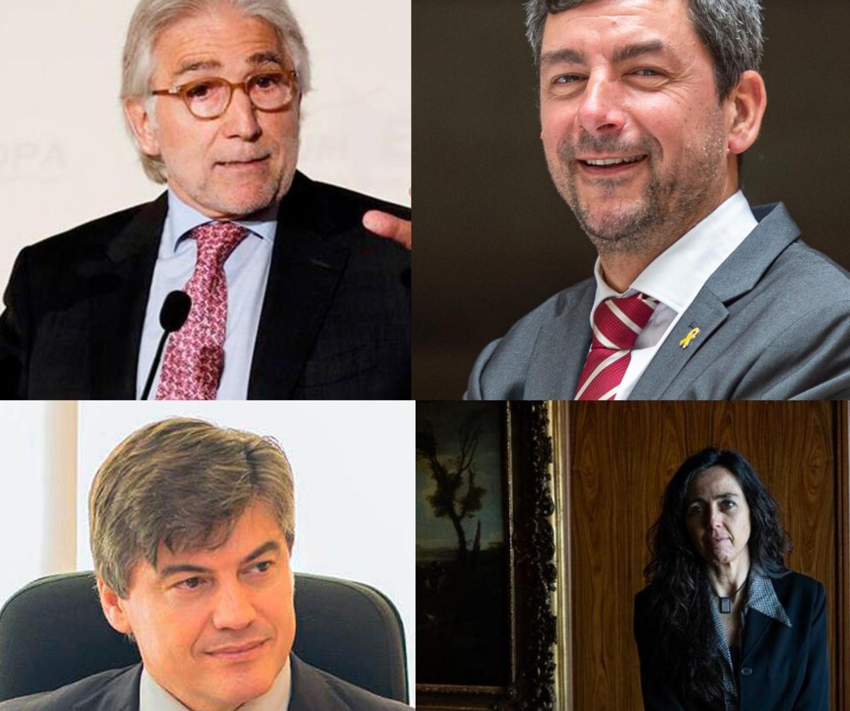 Josep Sánchez Llibre, Joan Canadell, Antoni Cañete y Mónica Roca.