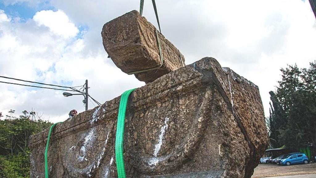 Los dos sarcófagos hallados.