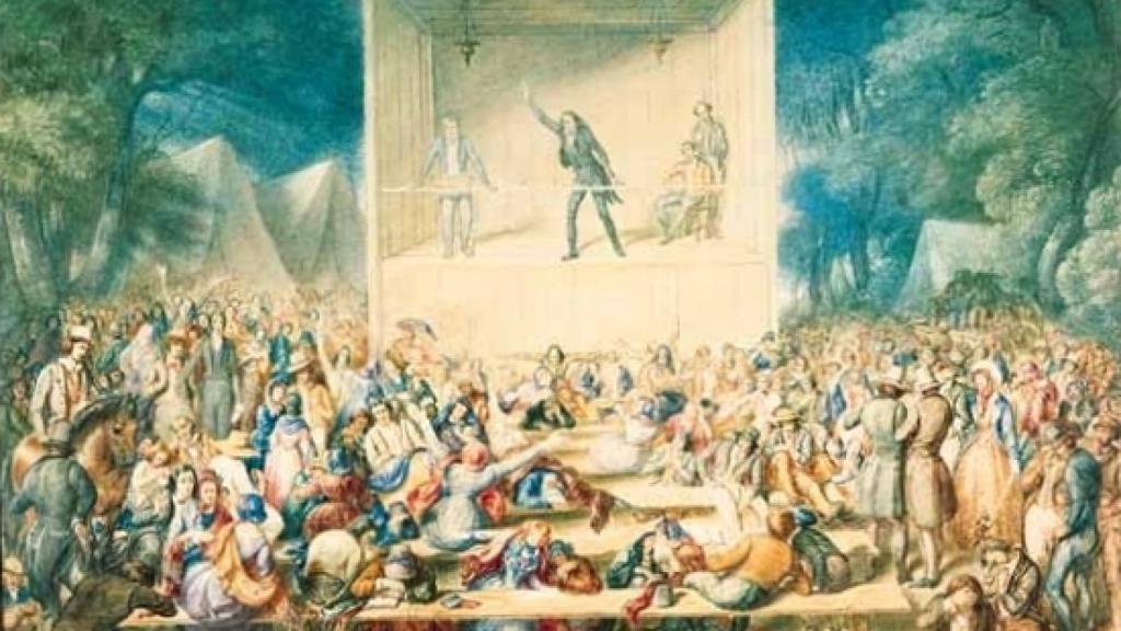 Campo de adoctrinamiento metodista durante el Segundo Gran Despertar americano.