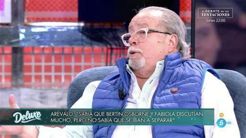 El humorista en el plató de Mediaset.