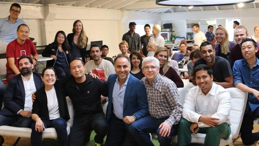 El equipo de Pear VC, durante una visita de Dídac Lee