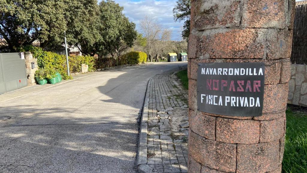 Entrada a la finca privada donde se celebro la fiesta