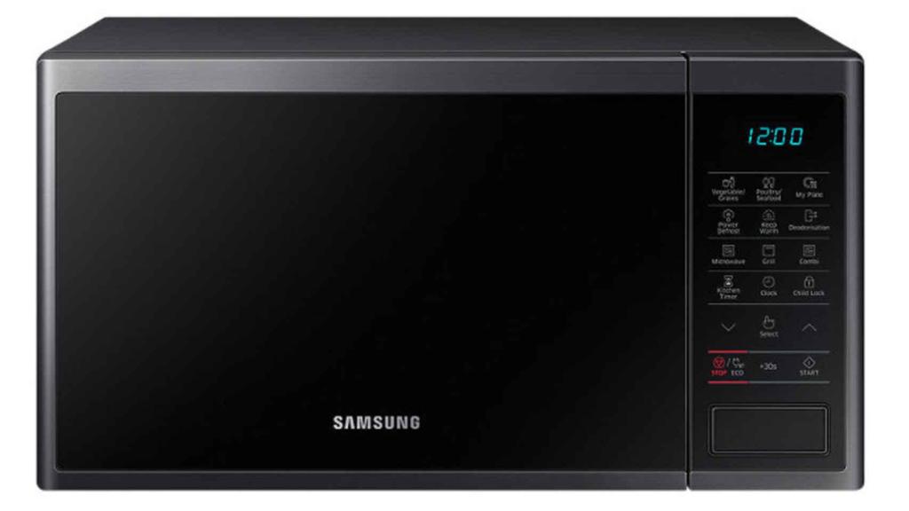Un microondas de la marca Samsung.