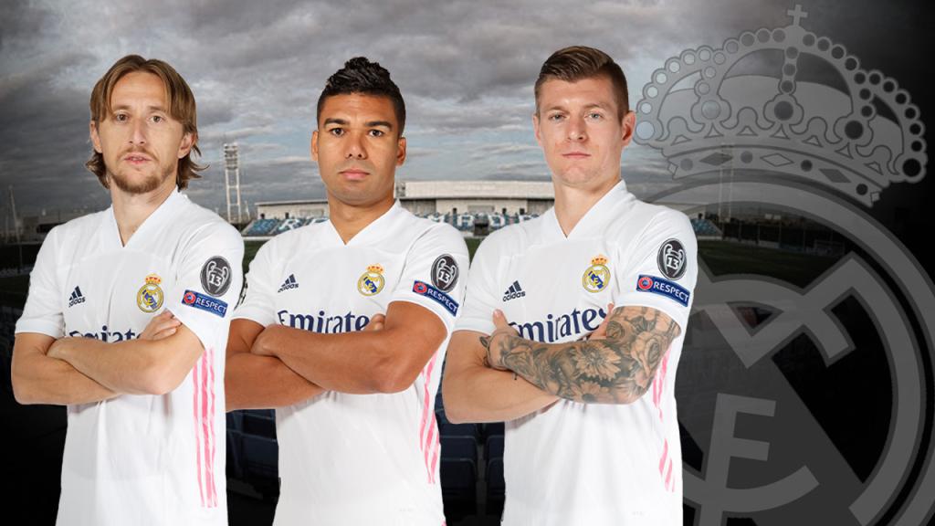 Modric, Casemiro y Kroos, en un fotomontaje