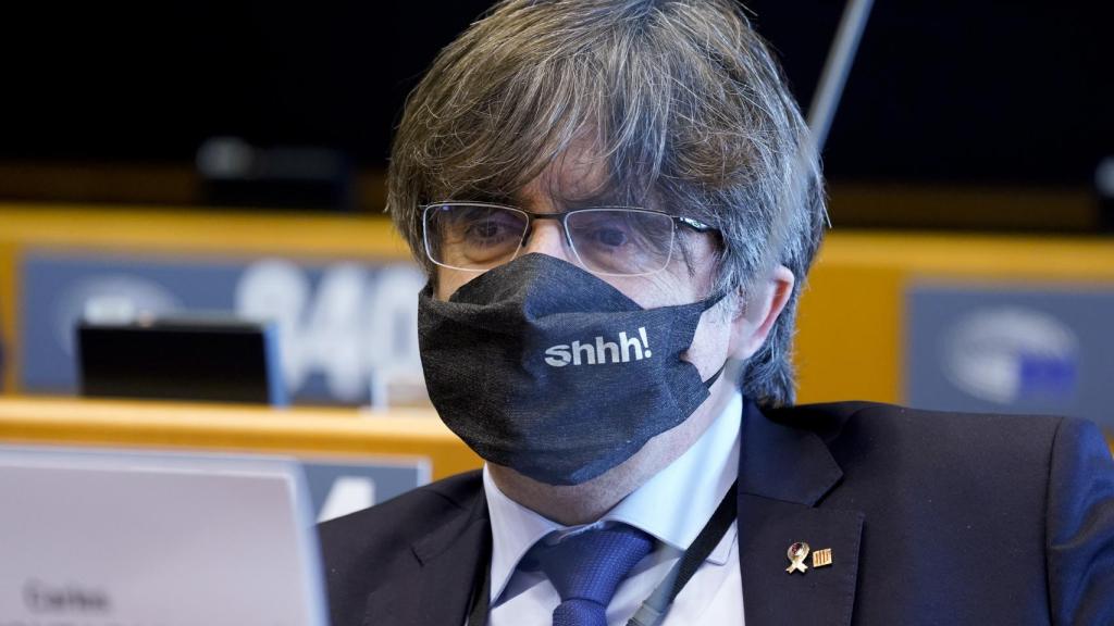 El expresidente catalán Carles Puigdemont, en el Parlamento Europeo.