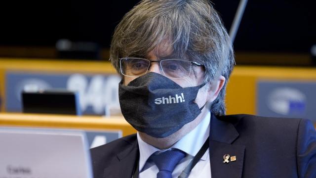 El expresidente catalán Carles Puigdemont, en el Parlamento Europeo.