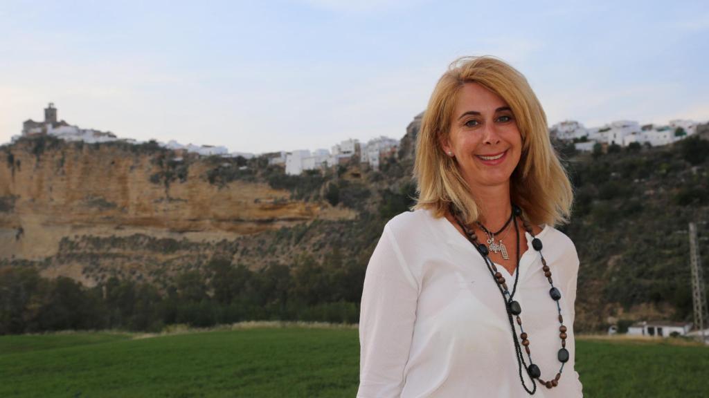 Carmen Janeiro durante la feria taurina de Arcos de la Frontera, en 2017.