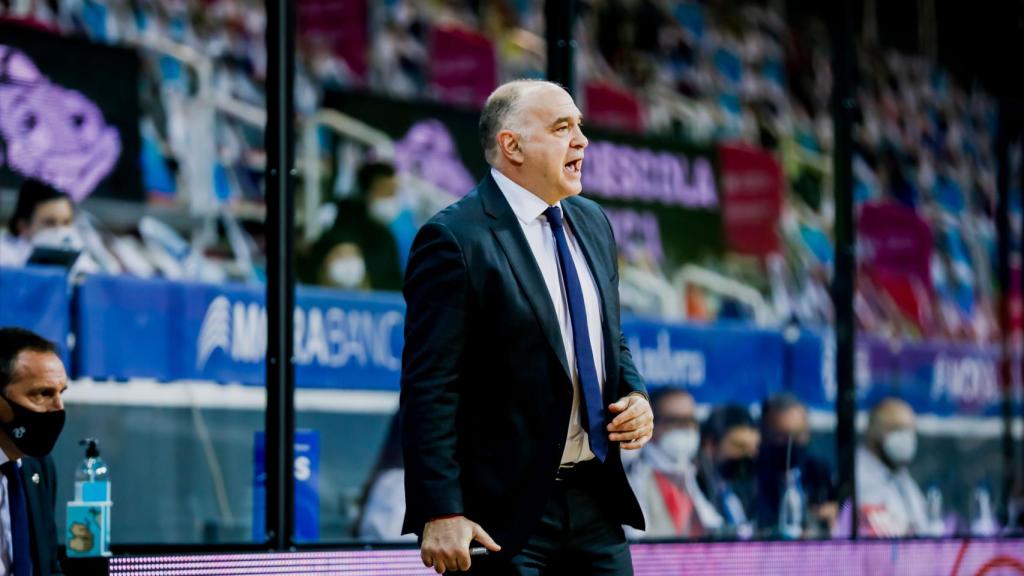 Pablo Laso, durante un partido de esta temporada con el Real Madrid