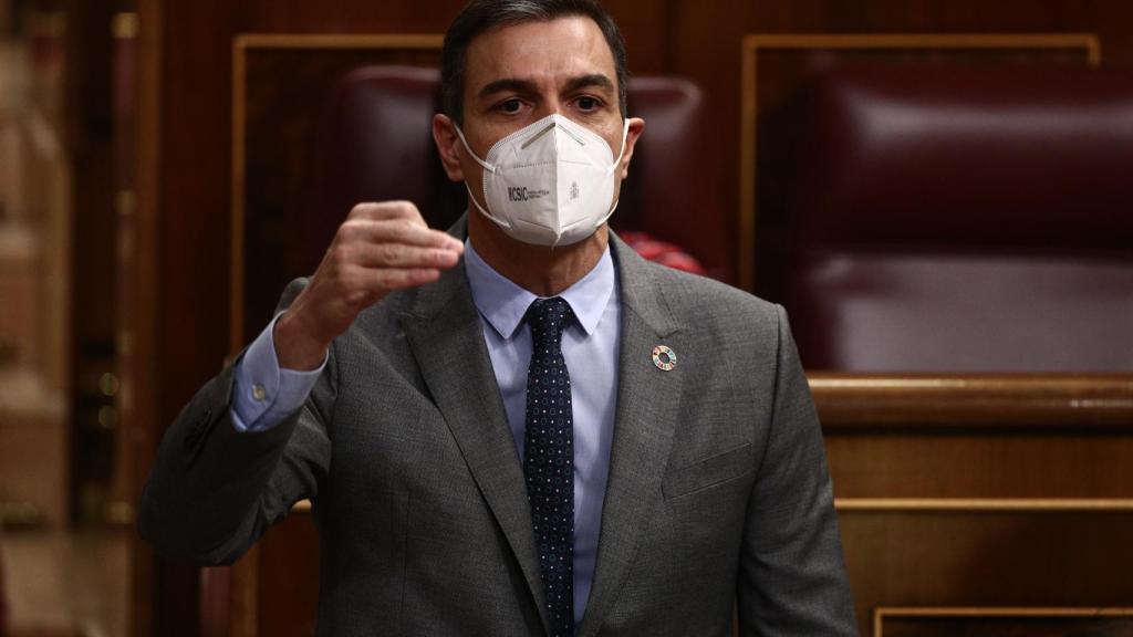 Pedro Sánchez, presidente del Gobierno, en el Congreso de los Diputados.