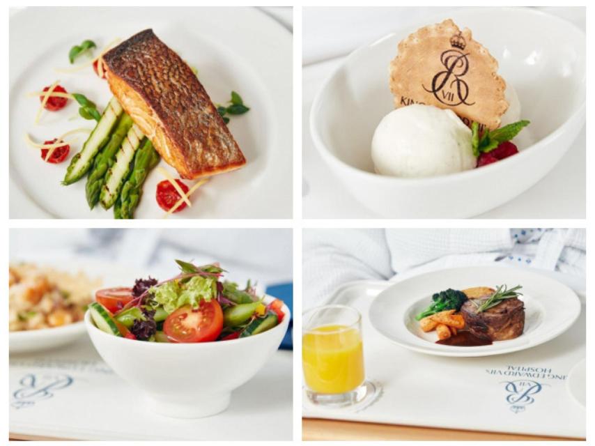 Algunos de los suculentos platos que prepara el centro hospitalario para sus pacientes.