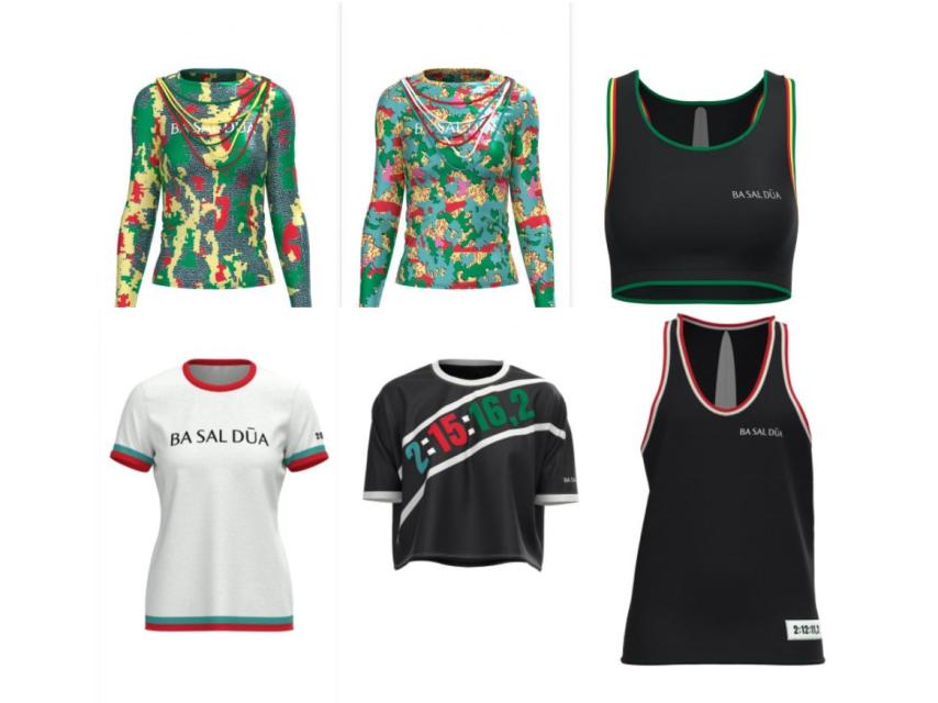 Algunas de las más de 14 prendas en 3D de que disponen en la colección.