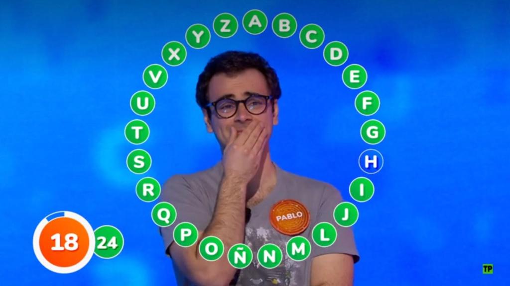 Pablo no se lleva el bote de ‘Pasapalabra’: falla en la hache final del rosco