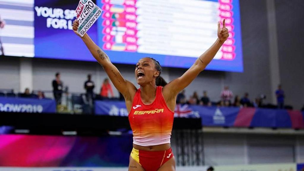 Ana Peleteiro es la vigente campeona de Europa de triple salto bajo techo
