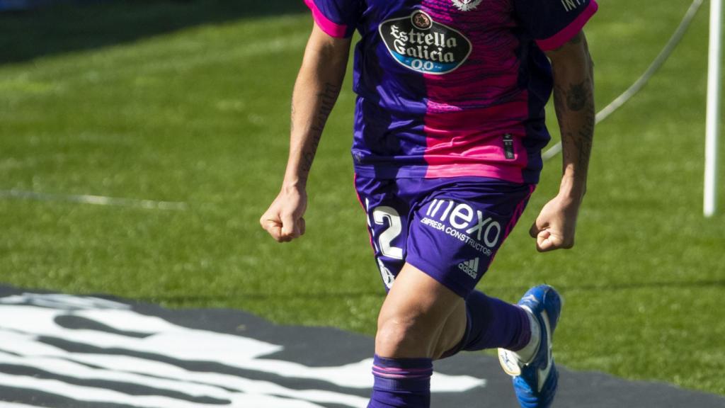 Fabian Orellana celebra su gol frente al Celta