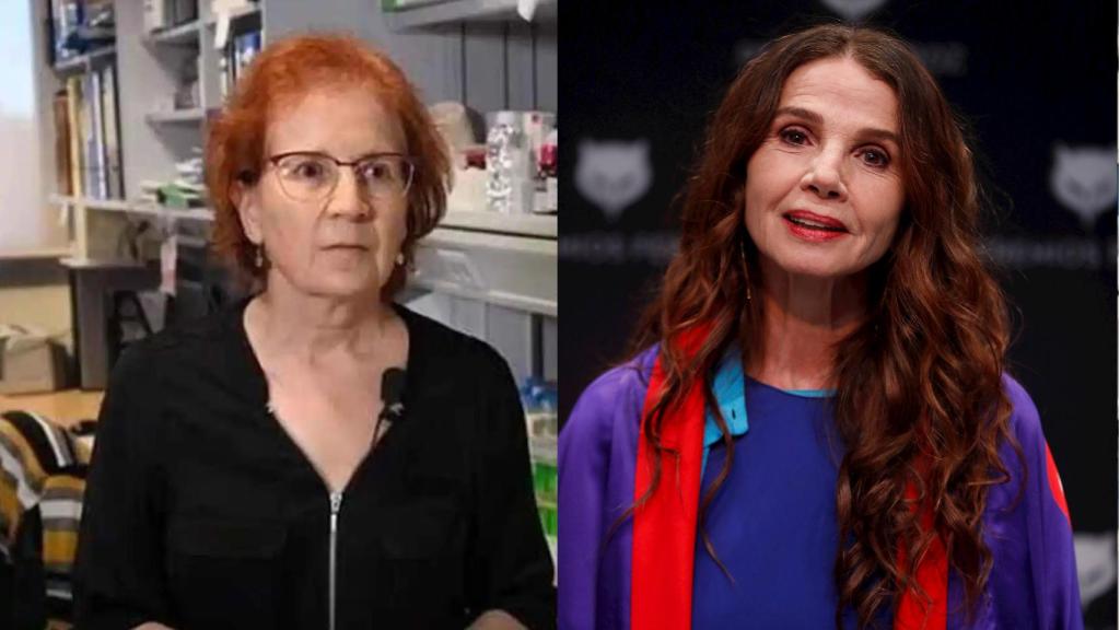 La viróloga Margarita del Val y la actriz Victoria Abril.