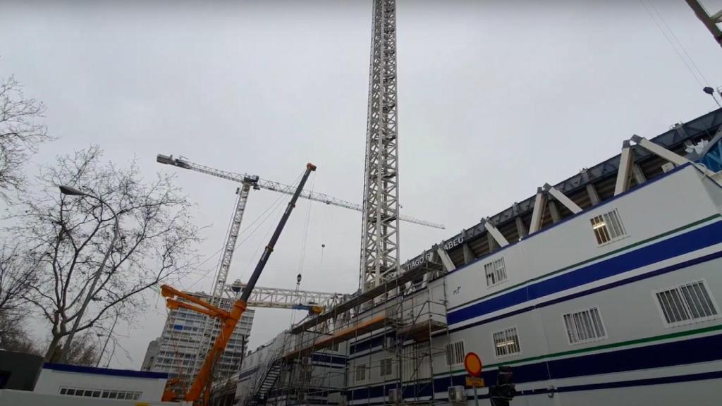 Imagen de las obras del Santiago Bernabéu