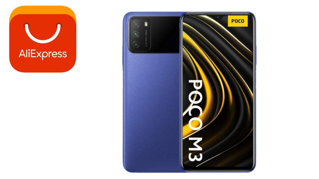AliExpress ofrece el Poco M3 de Xiaomi por menos de cien euros.