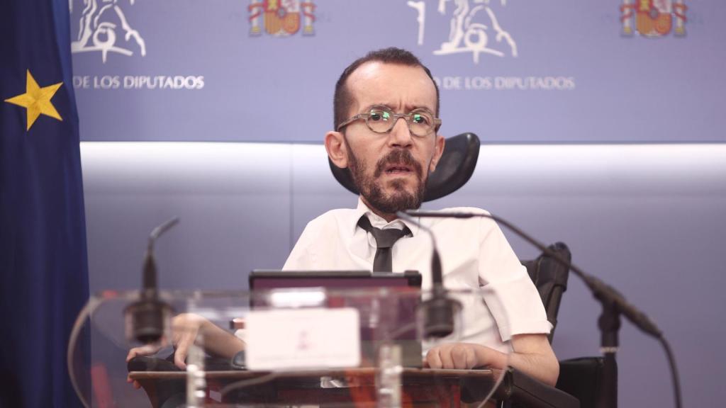 Imagen de archivo de Pablo Echenique, portavoz de Unidas Podemos, en el Congreso de los Diputados.