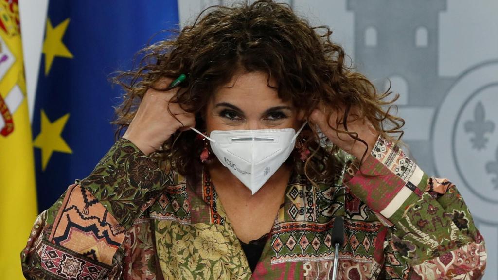 María Jesús Montero, ministra de Hacienda y portavoz, en rueda de prensa tras el Consejo de Ministros.