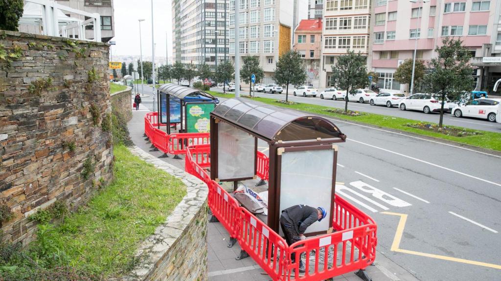 Imagen de archivo del inicio de unas obras en Os Castros
