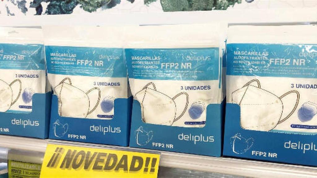 Mascarillas FFP2 en un supermercado Mercadona. Foto: Mercadona