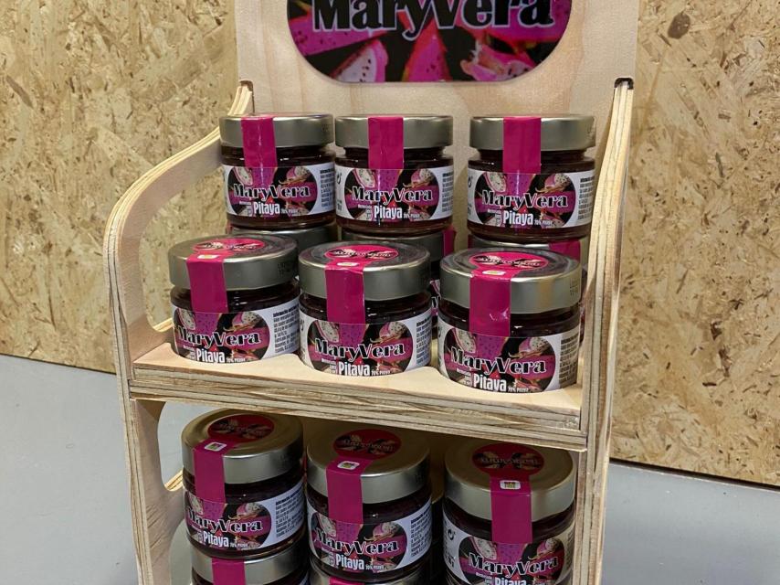 Tarros de la mermelada gourmet Maryvera que comercializa desde Mazarrón.