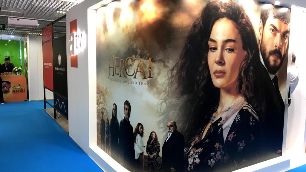 Stand de 'Hercai' en la feria Mipcom de Cannes.