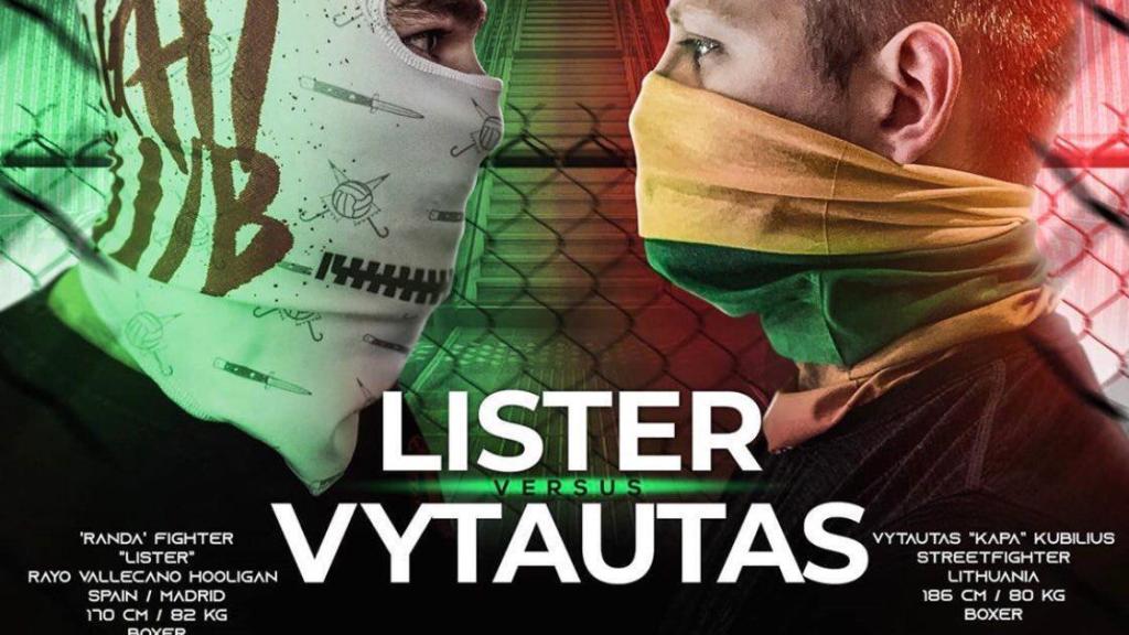 Cartel del combate que perdió el 'Pirrakas' en Suecia