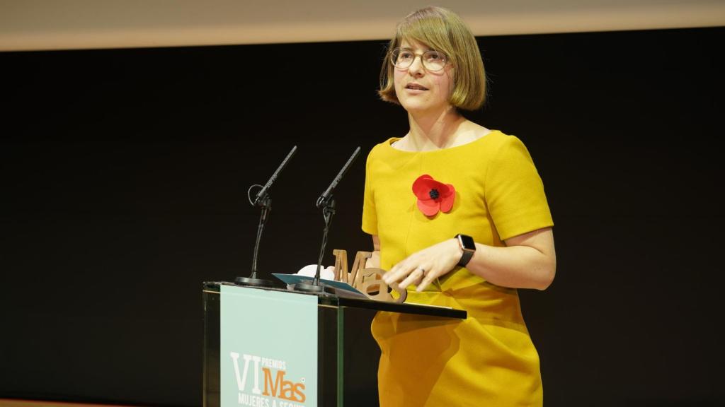 Mar González en 2019 durante la recogida del Premio MAS (Mujeres a Seguir).