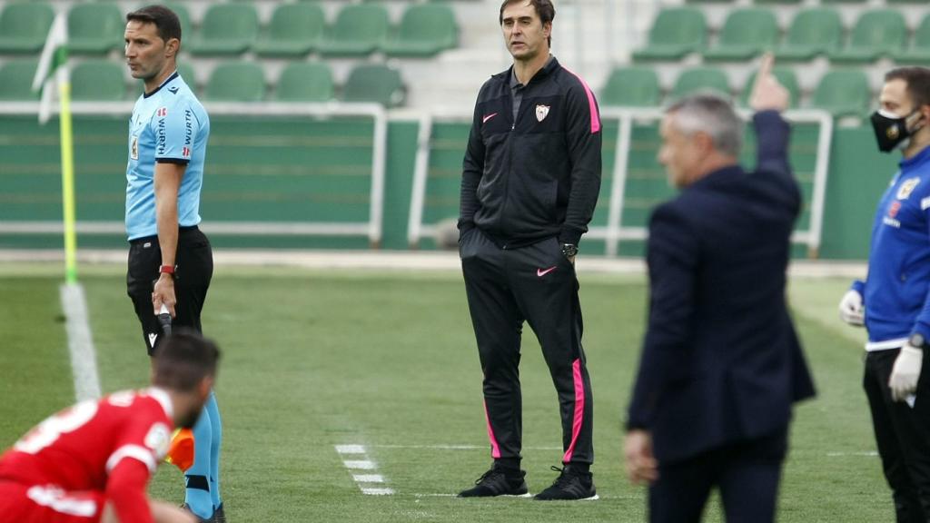 Julen Lopetegui en la banda