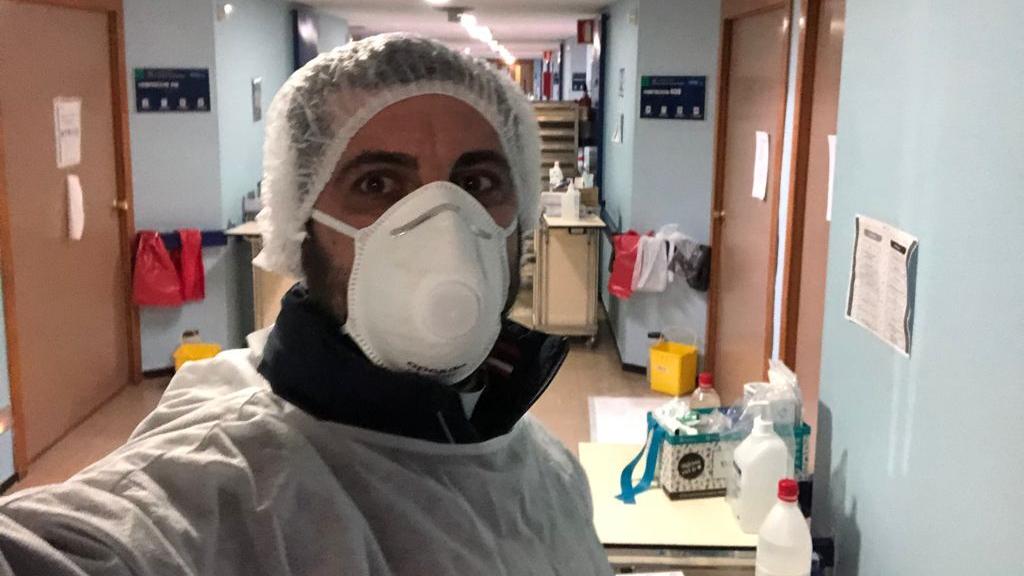 Naim Shosandy en el Hospital de Albacete.