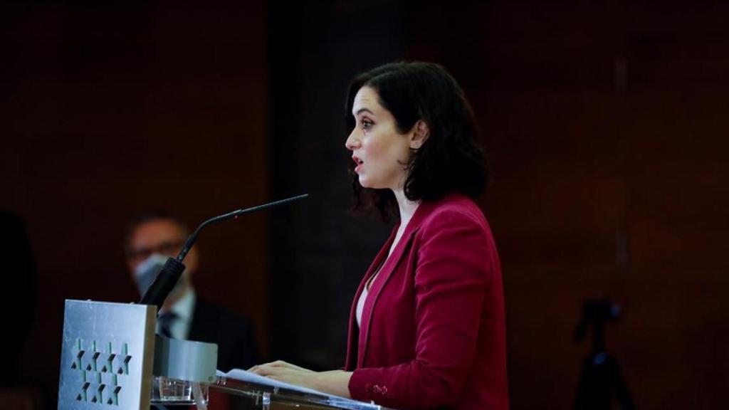 La presidenta de la Comunidad de Madrid, Isabel Díaz Ayuso, este martes.