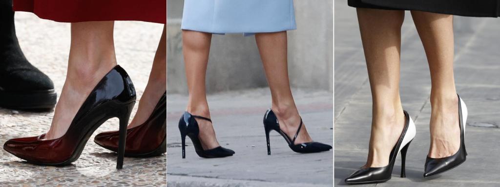 Algunos de los salones (Lodi y Magrit) que ha lucido Letizia en los últimos días.