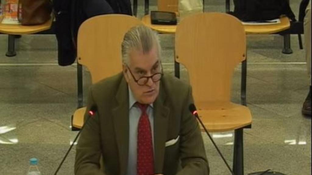 Bárcenas, en la sesión del juicio de este martes, en la que ha terminado su declaración./