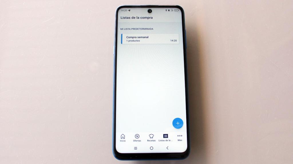 La app de Aldi permite crear listas de la compra.