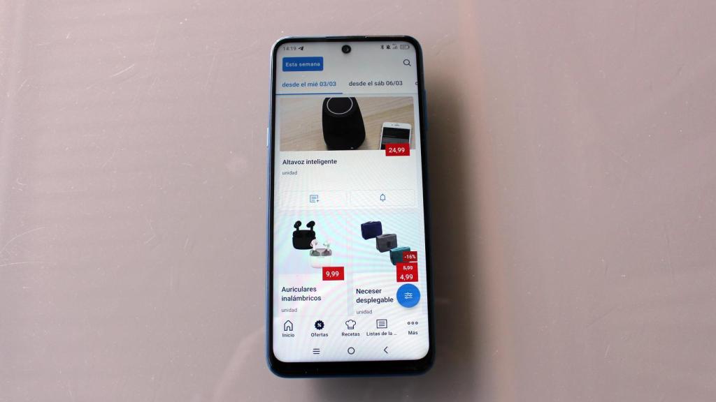 La pestaña de chollos de la app de Aldi.