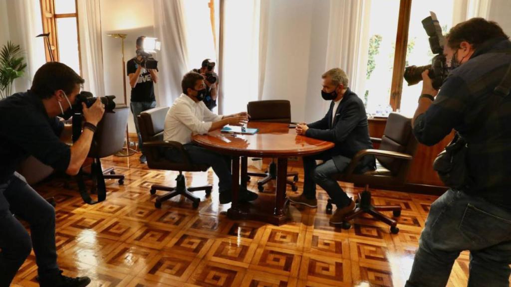 La última reunión entre Carlos Mazón (PP) y Toni Cantó (Cs).