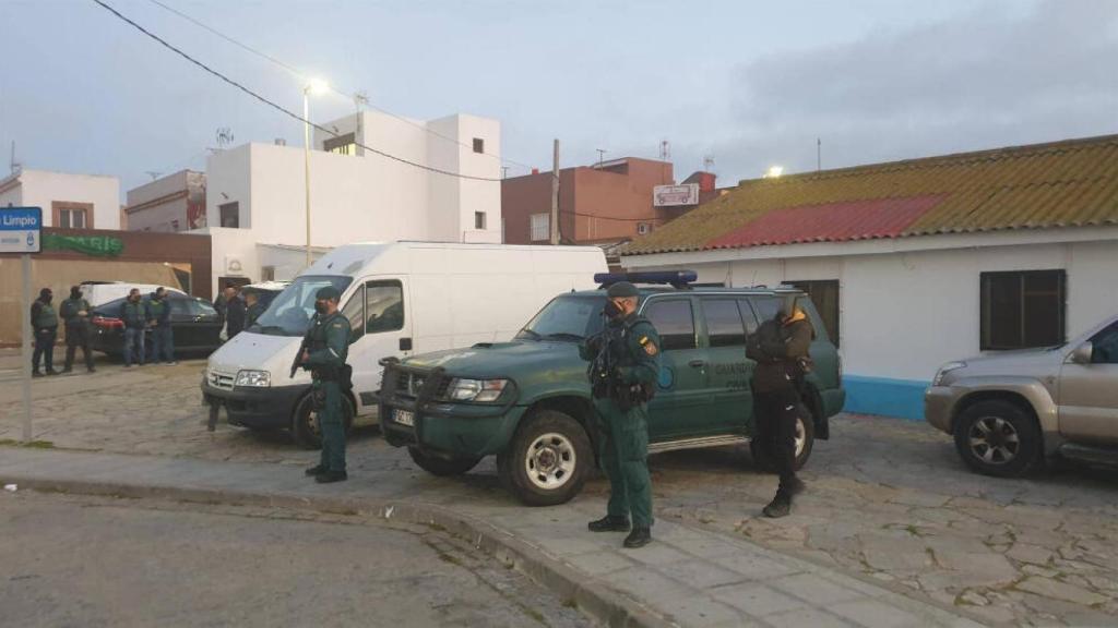 Efectivos de la Guardia Civil desplegados con motivo de la operación Desvanes contra el narcotráfico. Foto: Europa Press