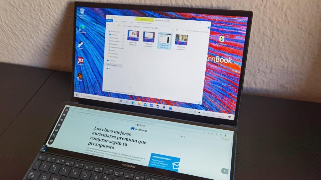 Las dos pantallas del Asus ZenBook Duo nos permiten hacer más
