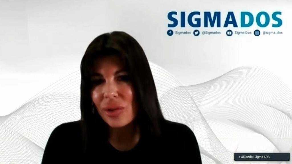 La directora general de Sigma Dos, Rosa Díaz, durante su presentación por videoconferencia.