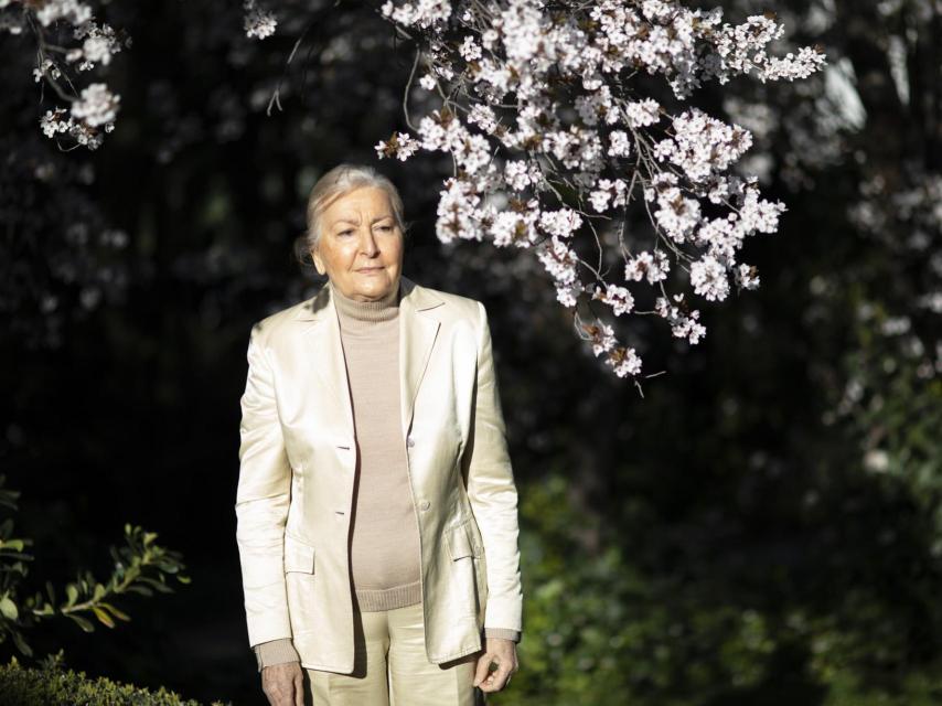 María España Suárez, en el jardín de La Dacha, en Majadahonda.