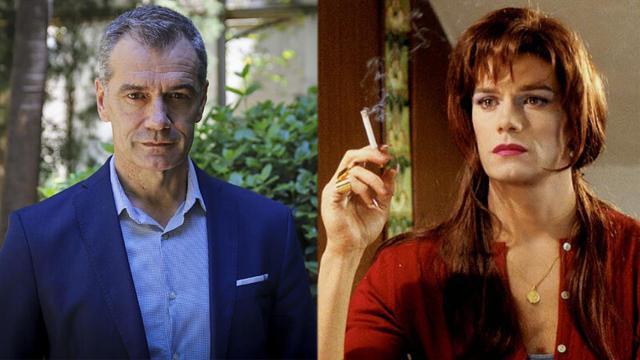 Toni Cantó en una imagen actual; y en su papel de Lola.