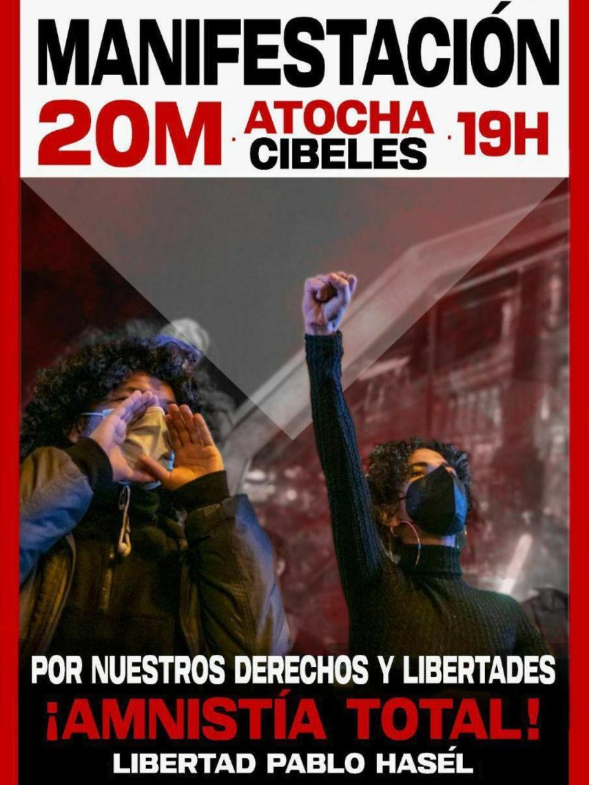 Cartel de las concentraciones del 20-M