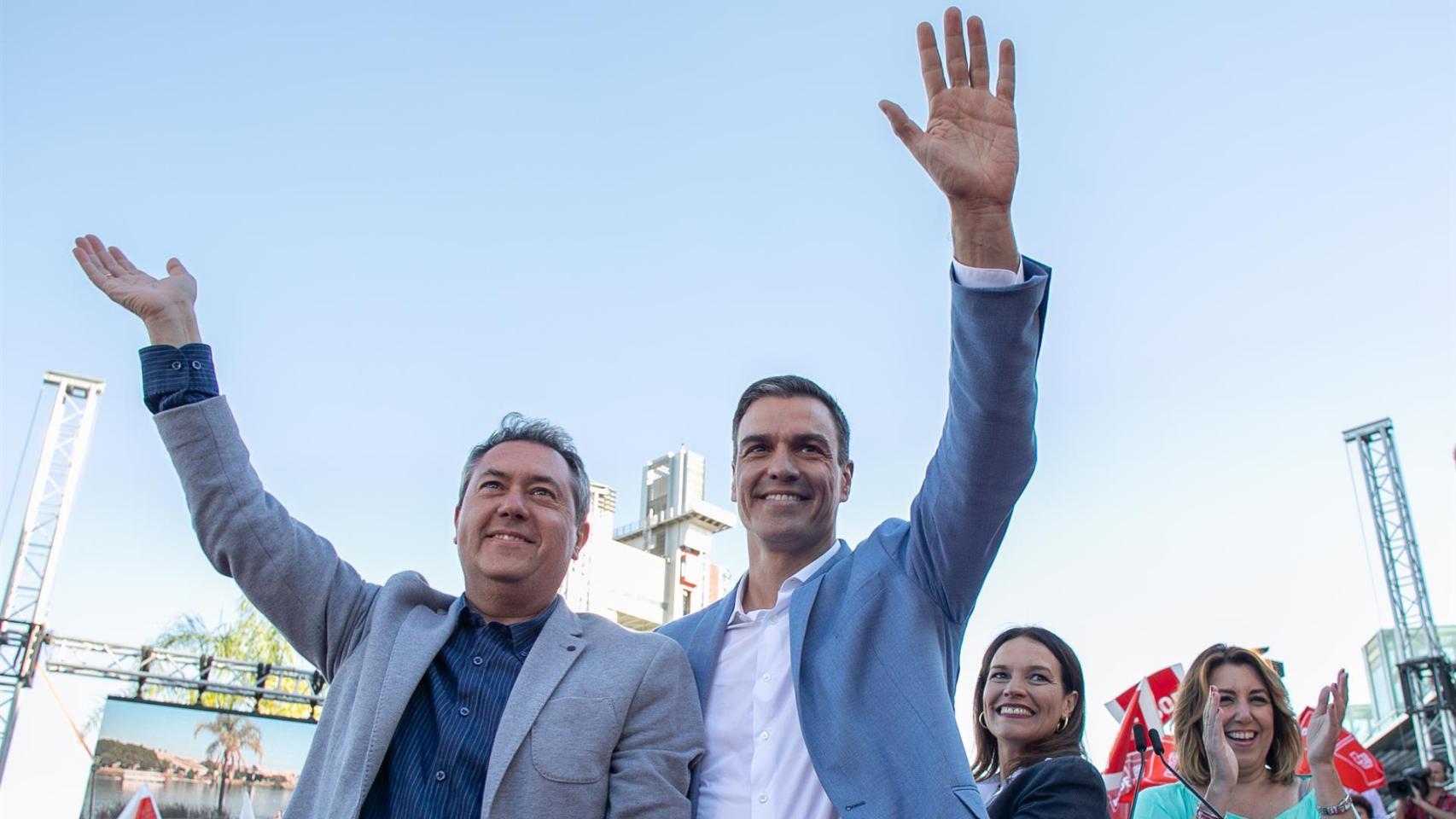Juan Espadas en un acto con Pedro Sánchez.