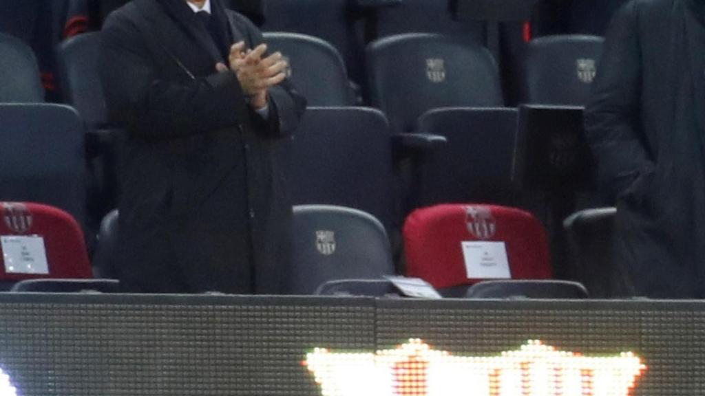 Joan Laporta, en el palco del Parque de los Príncipes