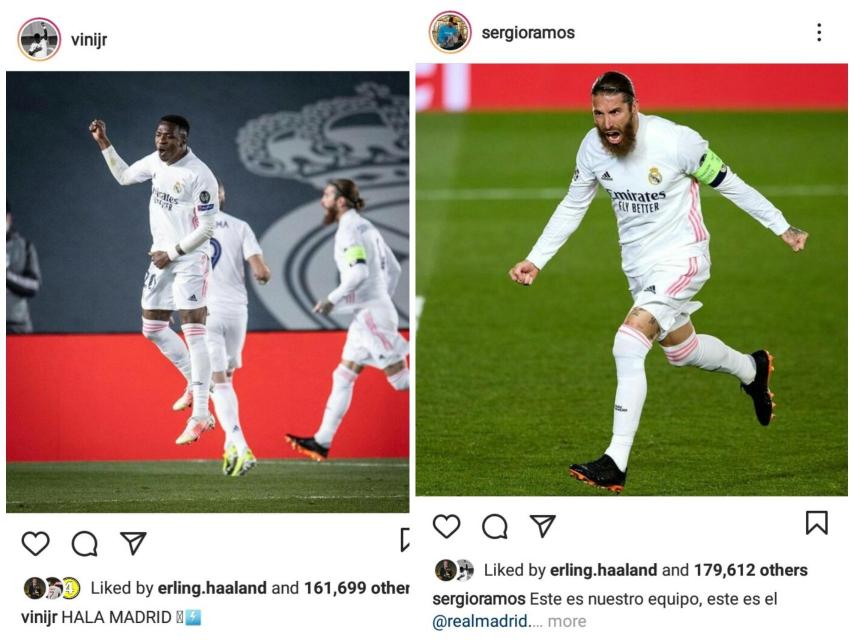 Los 'likes' de Haaland al Real Madrid