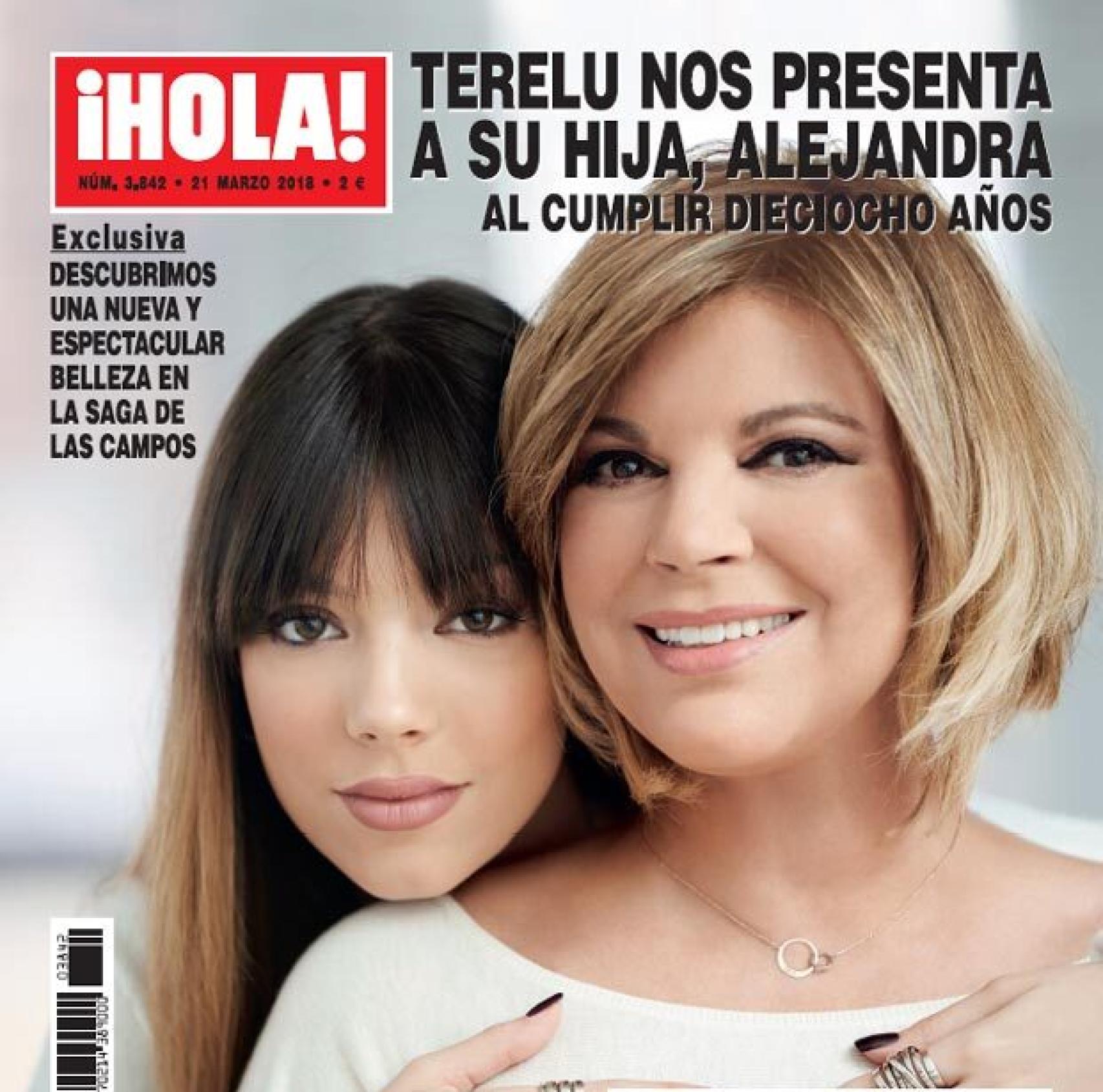 Portada de '¡HOLA!' con la que Terelu presentó a su hija por su 18 cumpleaños.