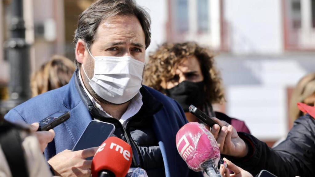 Paco Núñez, presidente del PP de Castilla-La Mancha, este miércoles en Tomelloso