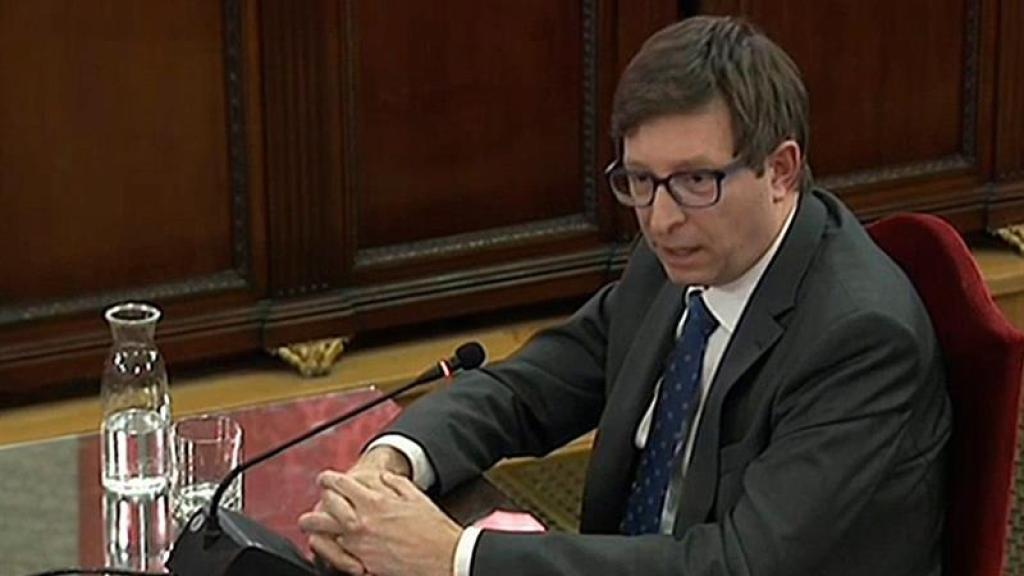 Carles Mundó, durante su declaración en el Tribunal Supremo./